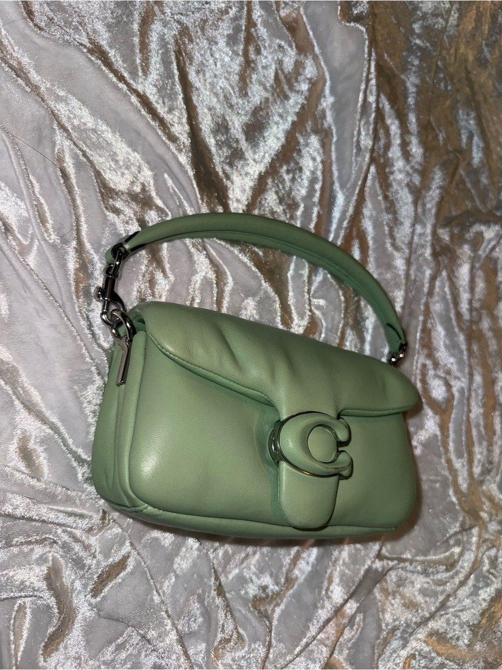 Coach pillow tabby mini leather bag in green
